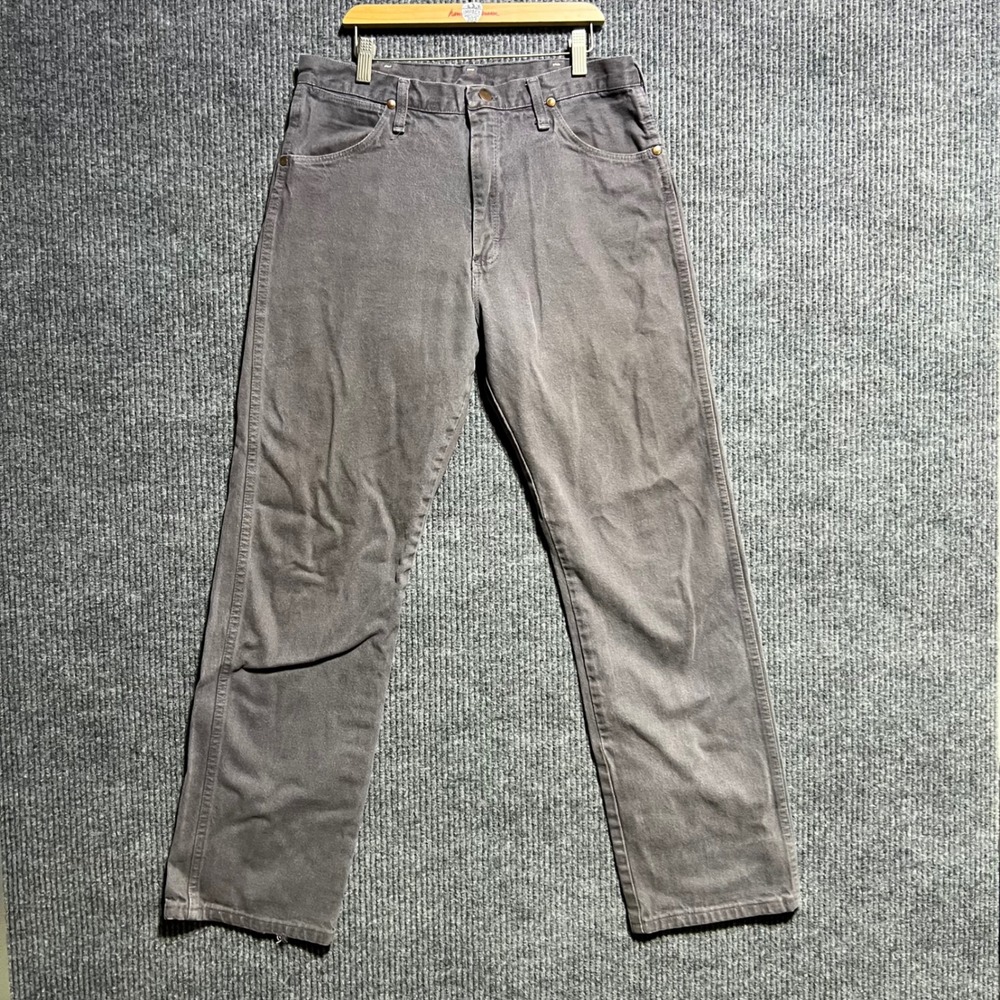 Vintage Wrangler Jeans Mens 33x32 Grey Cowboy Cut 13MWZCG Straight Leg USA Made